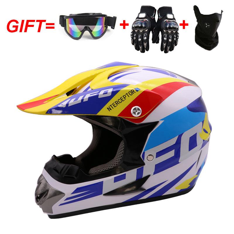 3 Gift Motorcycle Goggles Mask Detachable Style Protect Padding Safe Double Visor ECE DOT Flip Up Helmet