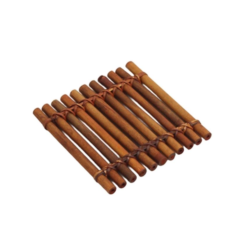 User Friendly Bamboos Raft Coasters for Dining and Workspaces Protecting Front and Elevating Interior Decors