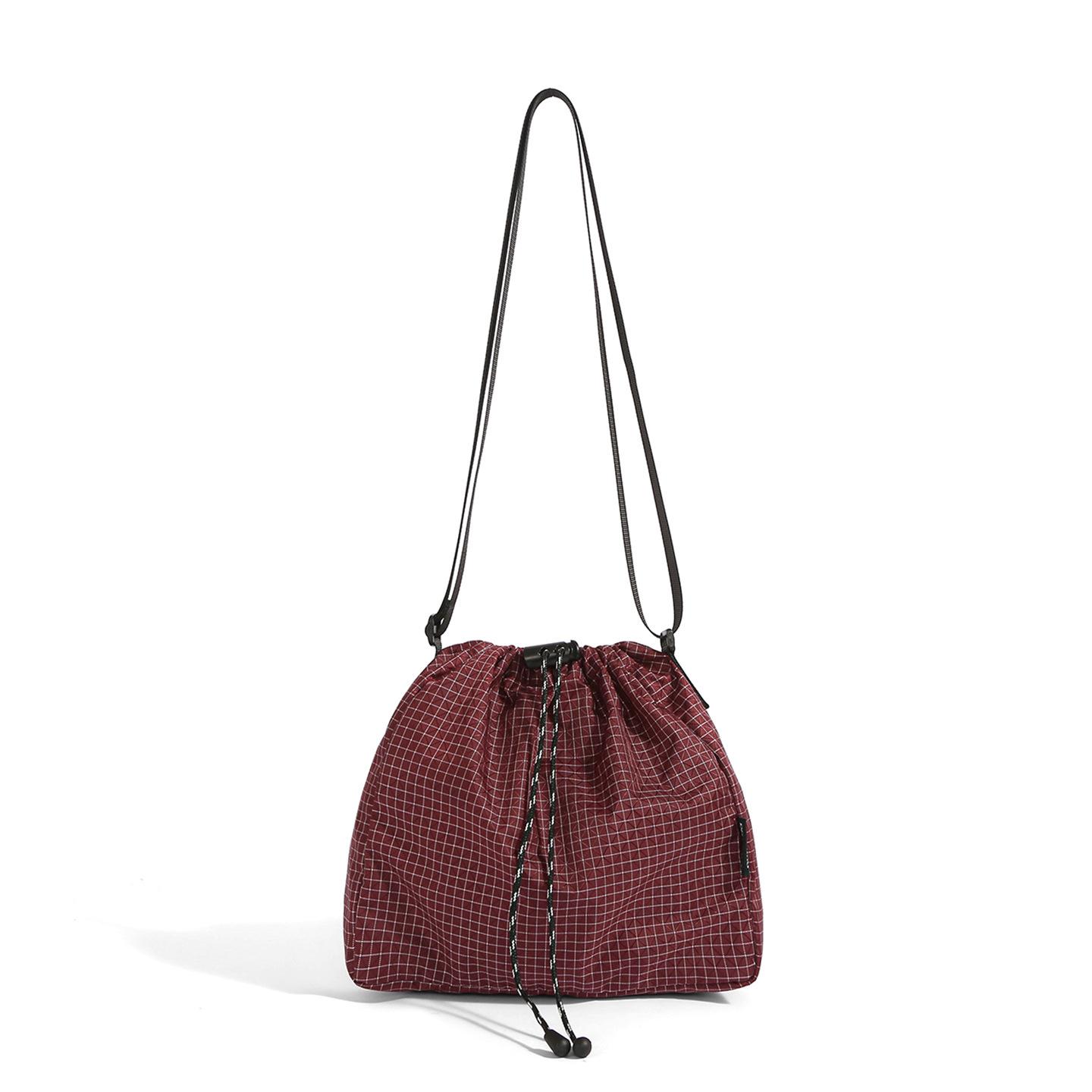 

Drawstring Fashion Small Bag Crossbody Bag Women s Commuter Casual Light Shoulder Mom Bucket Bag красный