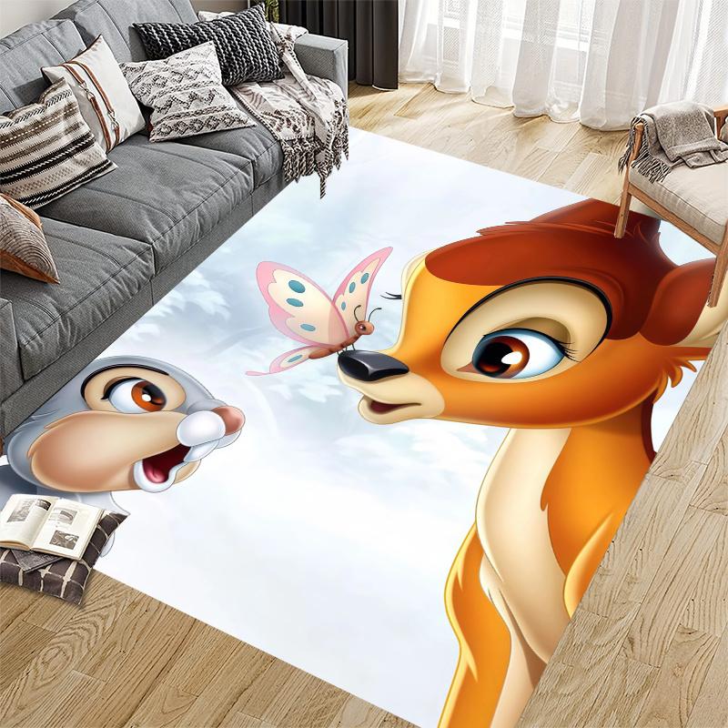 Bambi Home Sofa Decoration for Living Room & Bedroom, Non‑Slip Play Flannel Floor Mat for Game Room