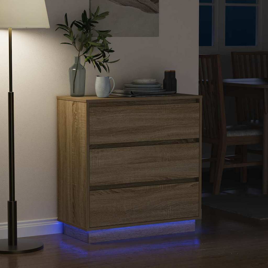 Nightstand Sonoma Oak 71 x 34.5 x 75 cm Particleboard