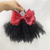 2pcs/ Luxury Kids Hair Buns Kids Afro Puff Soft Like Natural Human Hair Hand Feel Marley Kinky Bulk for Hair Girl with Elastic