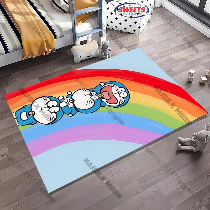 Cute Doraem0n Cartoon Printed Carpet! Anti-slip Sound Insulation, Living Room Bedroom Entrance Door Mat Sofa Rugs Gift Potdemiel