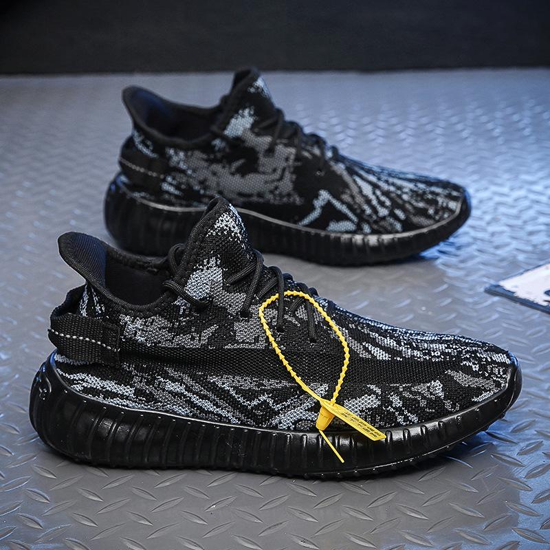 Couple shoes summer breathable flying knitted sports casual shoes running shoes