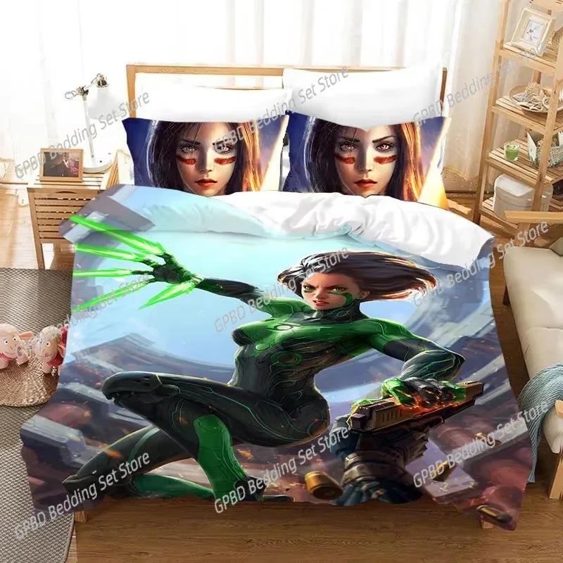 Comforter 3D Movie Alita Pattern Bedding Set For Bedroom Soft Modern S Comefortable Kids And