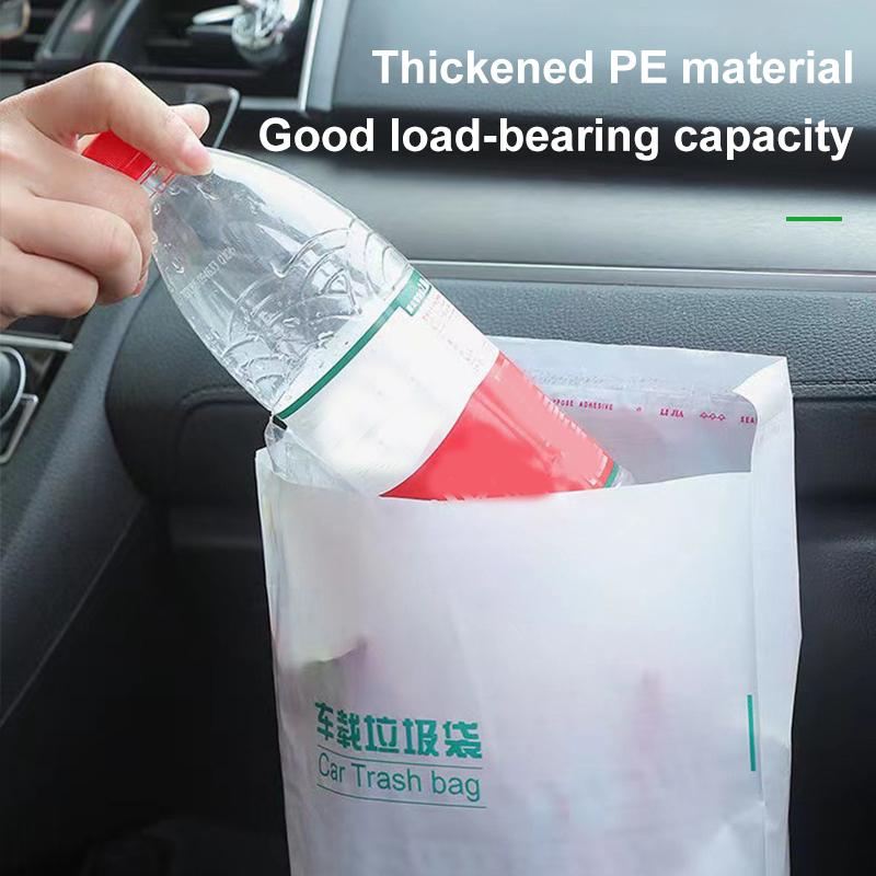 SEAMETAL Einweg Auto Müllbeutel Selbstklebend 2-in-1 Müllsäcke Tragbar Wasserdicht Müllsack Aufbewahrungstasche