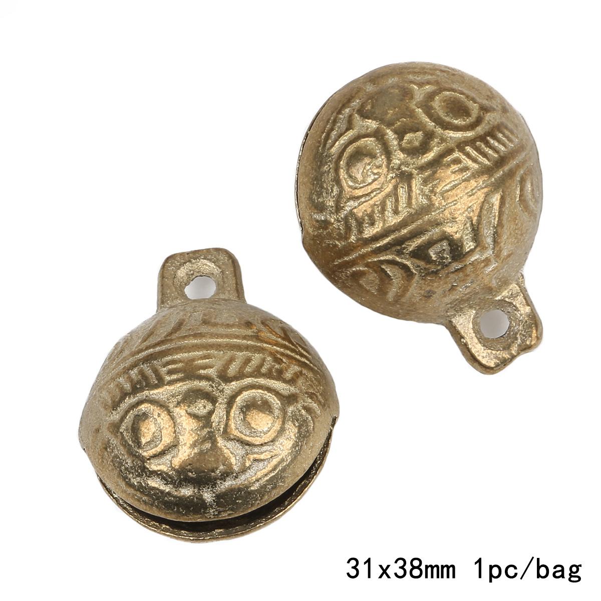 

1-15 шт. латунный материал китайский колокольчик удачи подвеска для браслета ножной браслет изготовление кулона для домашнего животного 31x38mm 1pc