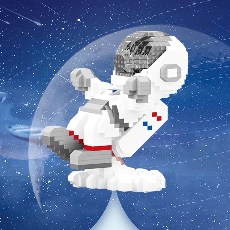 837KS Sestavitelné stavební kostky astronauta Plovoucí kosmonaut Mini kostky Hračky Sada s protiprachovým krytem a světlem Dárky pro dospělé a děti