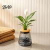 Water Culture Vase Hydroponic Planter with Lid, Glass-Like Clear Plant Propagation Station, Desktop Pot Flower for Cuttings, Home Office Desk