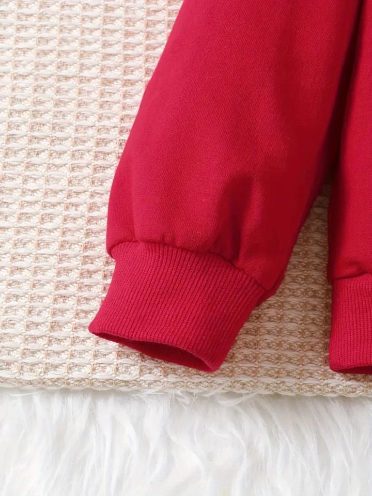 Cute Cartoon Bunny Pattern Children's Hoodie, Soft Fleece, Stylish and Versatile Hooded Sweatshirt for Autumn and Winter