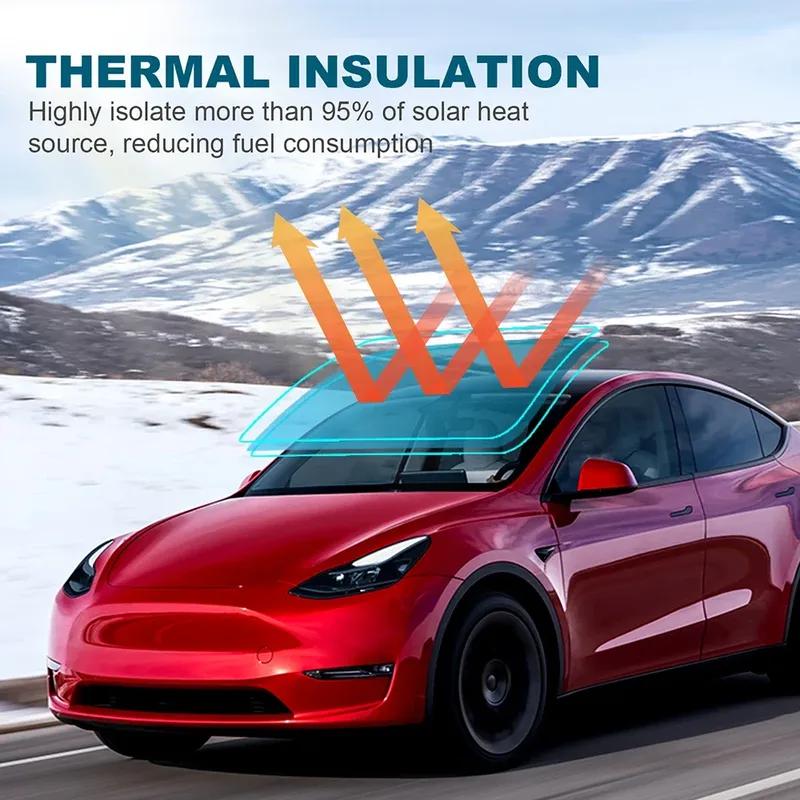 Pour Tesla Model 3 Model3 Film Solaire pour Vitre Latérale de Voiture 2018 2024 Accessoires Protecteur UV Teinte d'Été