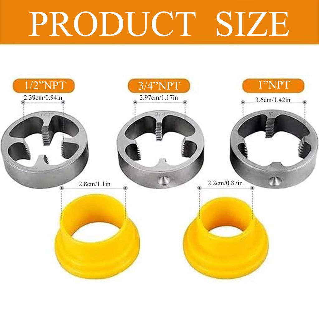 Plastic Pipe Thread Die Kit Fine Craftsmanship Professional Cutting Pipe Threading Tool Suitable for Removing Damaged Screws