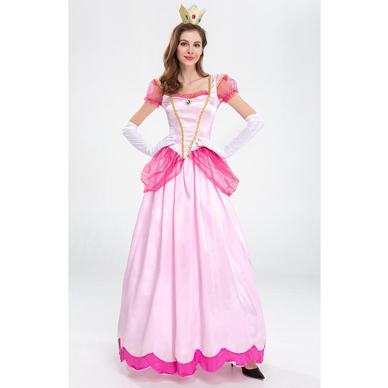 Cosplay's new Mary Peach princess dress, stage dress, court party queen dress, pink peach blossom princess dress