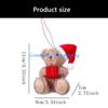 Y5JC Plush Bear Pendant Hanging Pendant Christmas Tree Decorations Desktop Ornaments For Home Party Indoor Outdoor Holiday
