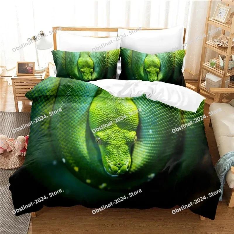 Schlangen-Bettwäsche-Set, Bettbezug-Set, 3D-Bettwäsche, Digitaldruck-Bettwäsche, Queen-Size-Bettwäsche-Set, modisches Design