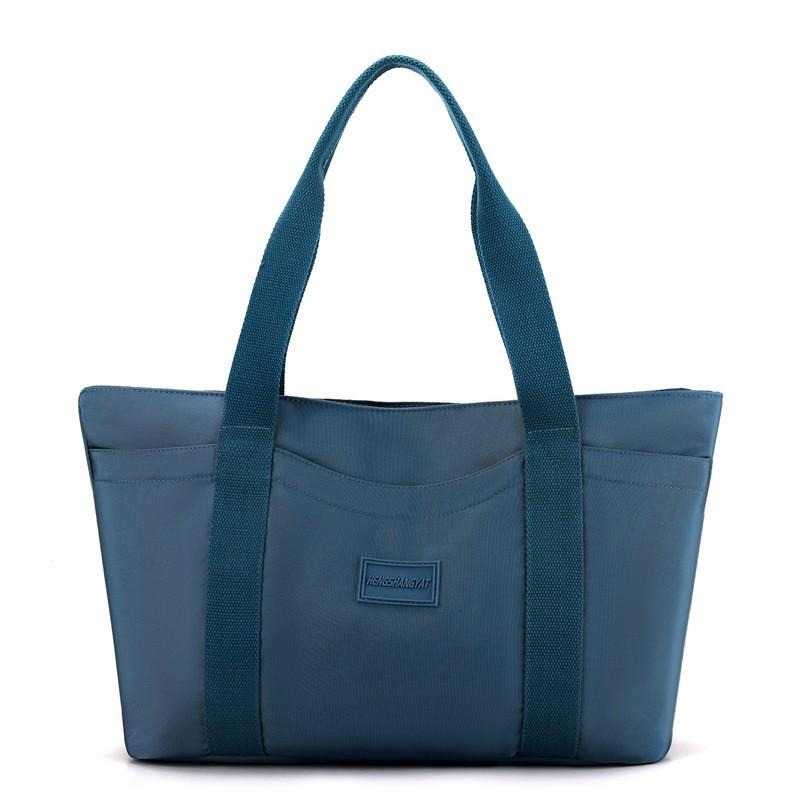 Large-capacity Tote Bag Women's 2024 New Nylon Cloth Shoulder Is Fashionable Simple Trendy Textured Portable