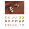 Women's Surgical Silver Color Heart Set Earrings