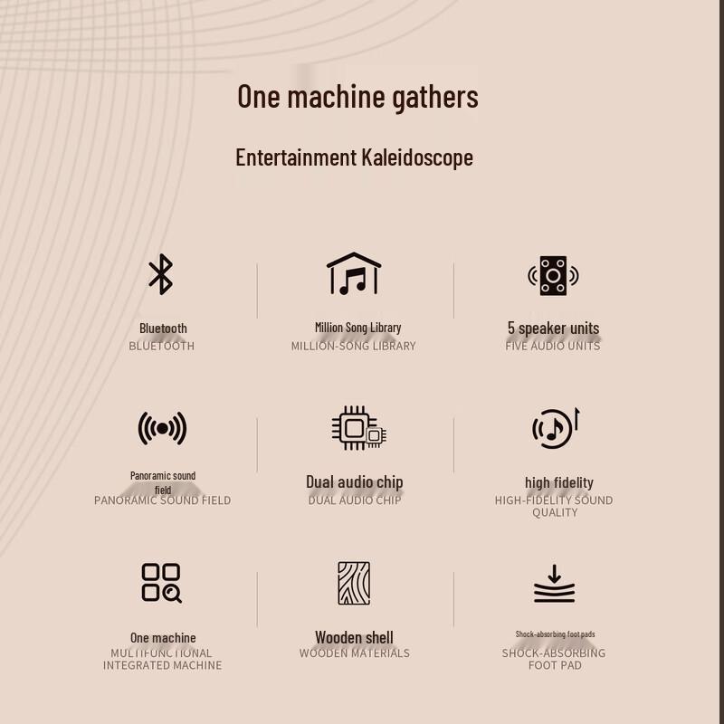 Newsmy KK01 All-in-One Home KTV Karaoke Soundbar System CN Plug (adapter Included)