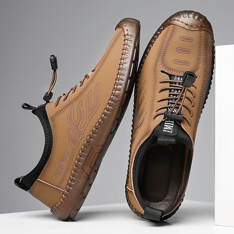 Casual Men's Shoes Fashionable One-pedal Soft-soled Soft-faced Leather Shoes Comfortable and Breathable Versatile Business Shoes Men
