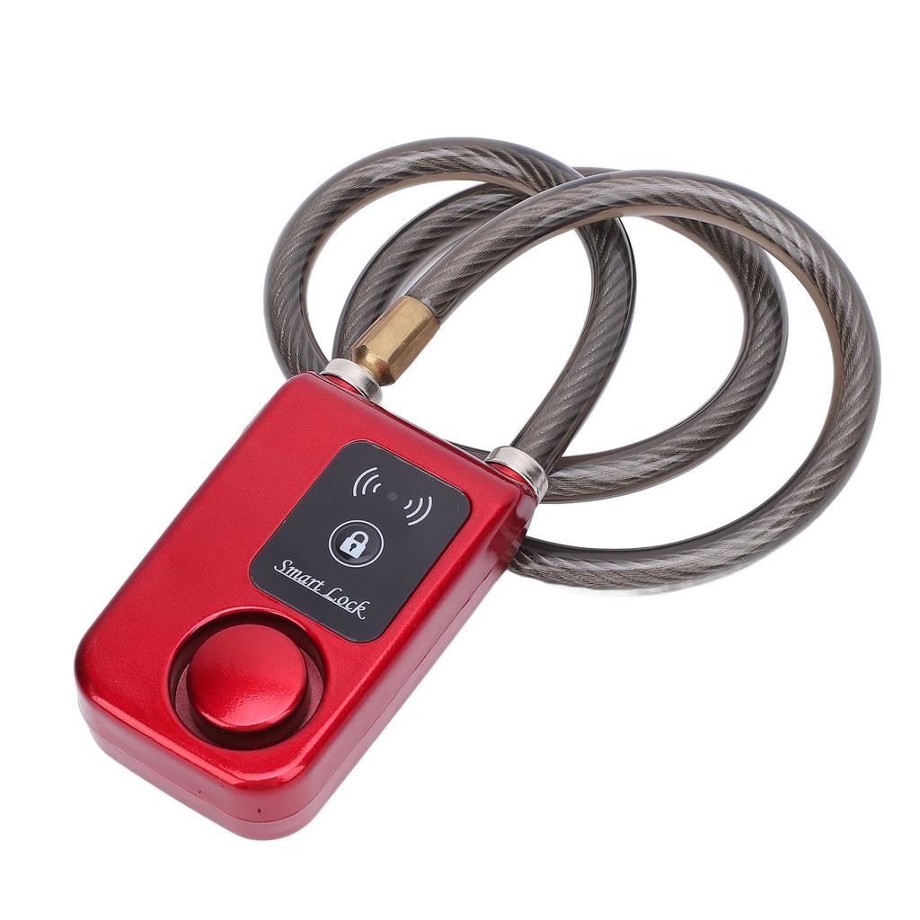 Keyless Bluetooth Motorcycle Lock IP44 Water Resistant Cycling Lock with Alarm APP Unlocking Vibration Alarm Anti Theft