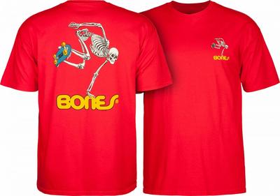 Powell Peralta BONES SKATEBOARDING SKELETON Skateboard T Shirt RED Unisex T-Shirt