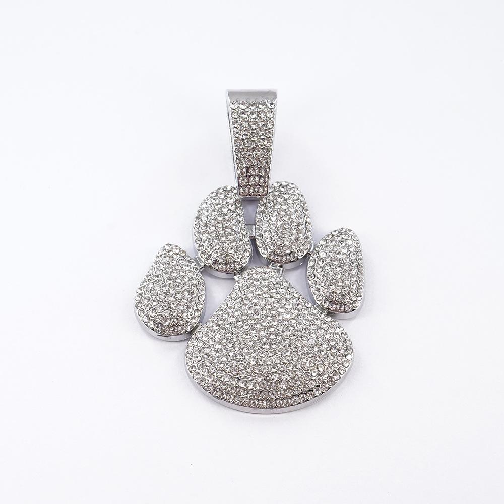 New Paw Pendant and 15mm Cuban Chain for Hip Hop Fashion Charm Necklace