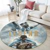 Tappeto Rotondo Stampato Lionel Messi, Tappeto Circolare Antiscivolo Lavabile per Soggiorno Camera da Letto Sala Giochi, Decorazione per Fan dello Sport, Regalo di Compleanno Festivo