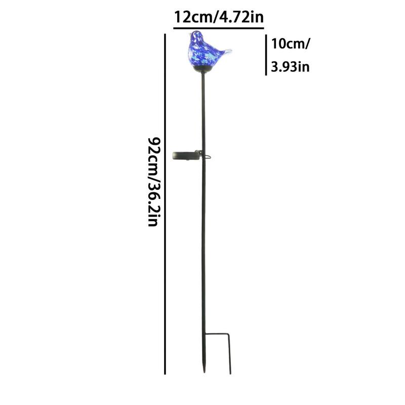 Solar Powered Love Birds Glass Lawn Lamp