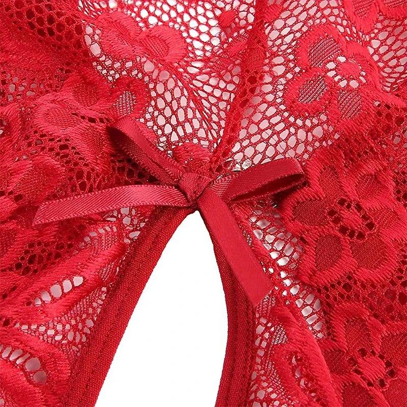 Transparent Lingerie For Women Super  Erotic Underwear Sex Pajamas Crotchless Pornographic Lace Teddies Bodysuit Sexy Outfit