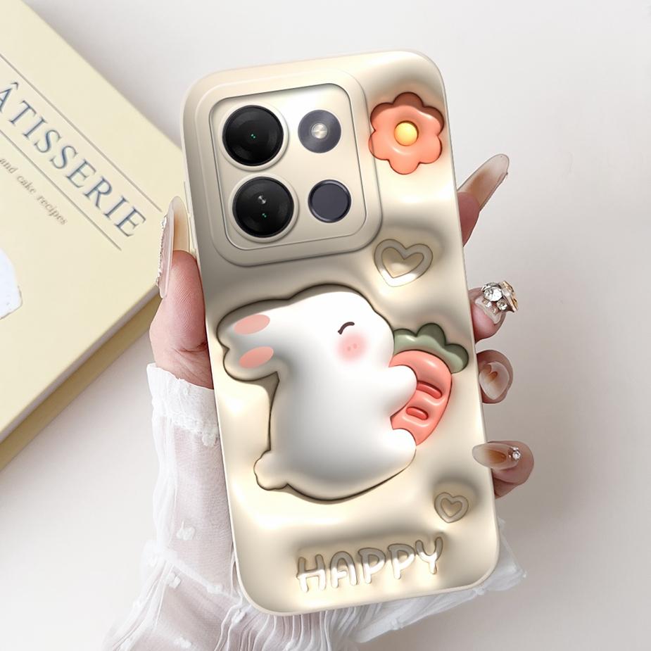 For Infinix Smart 7 HD Case X6516 Cute Funny Cartoon Cover Shockproof Phone Case For Infinix Smart 7 Plus Smart7 X6515 Soft Bags