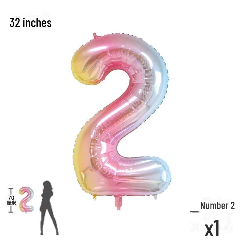 32palcové digitální balónky s přechodovou barvou pro dekorace dětské narozeninové oslavy