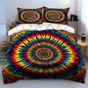 Psychedelic Three-Piece Set For Decor Exquisite Three-Piece Bedding Set Gift For Kids And Adults