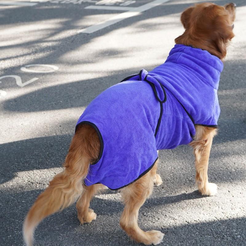 Super Absorbent Pet Bath Robe Large Dogs - Quick Dry Microfiber Coral Fleece Dog Drying Coat