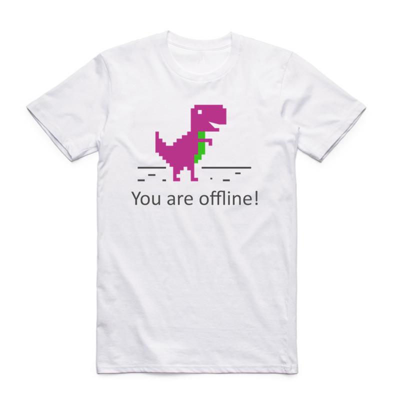 2026 Print Creative Google 404 You Are Offline Men T Shirt Short Sleeve O-Neck Summer Casual Funny T-shirt