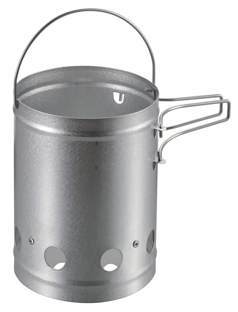 Captain Stag UG-3295 Barbecue Fire Starter for Fire Extinguisher, Product Size: Approx. 160mm Outer Diameter x 200mm Height (Main Unit Only), Silver