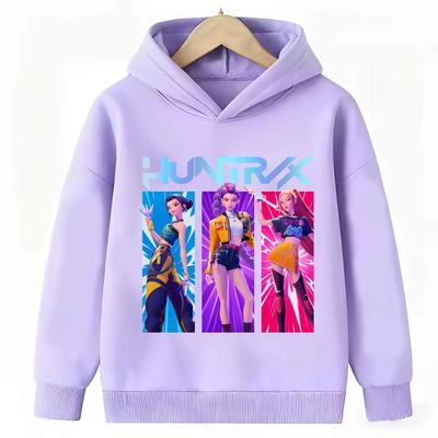 Ropa para Niños Sudadera Casual Cómoda Moda Dibujos Animados Estampada Sudadera con Capucha Sudaderas Niñas