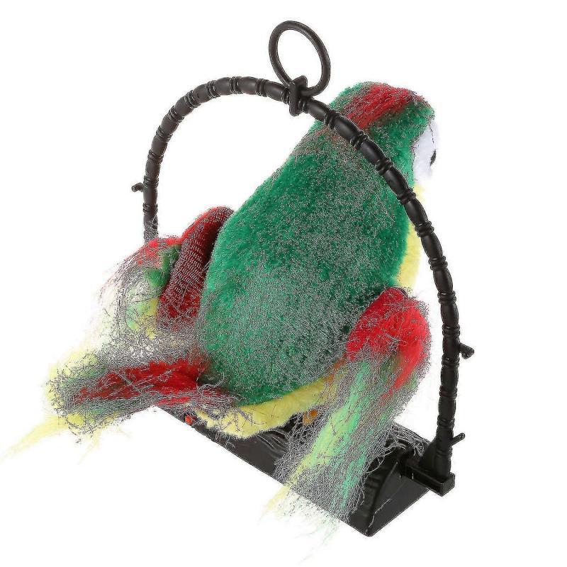 Sprechender Papagei imitiert und wiederholt, was Sie sagen Lustiges Spielzeug-b