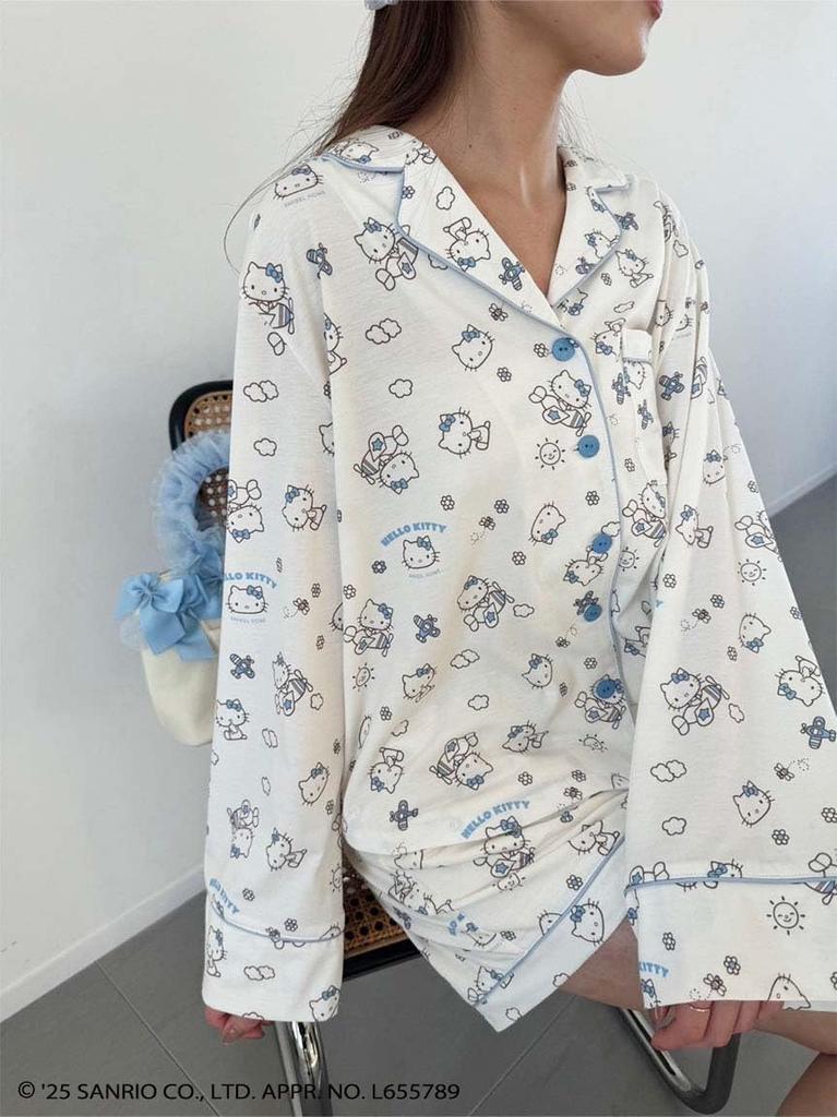 HELLOKITTY Potisk Šortky SHCP251095 SAX Jedna Velikost Šortky [Snidel Home] Celoplošné Dámské