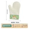 Thick heat-resistant silicone and cotton gloves,double-layer,microwave oven,kitchen baking and barbecue insulation gloves