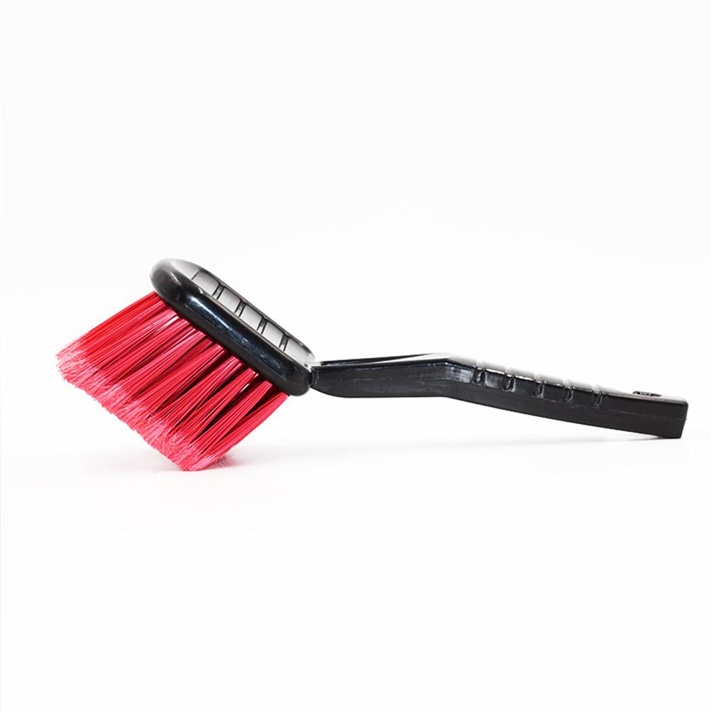 Car  Soft  Bristled  Brush Long-handled Red Hair Brush Red Head Wheel Cleaning Brush Cleaning Tool