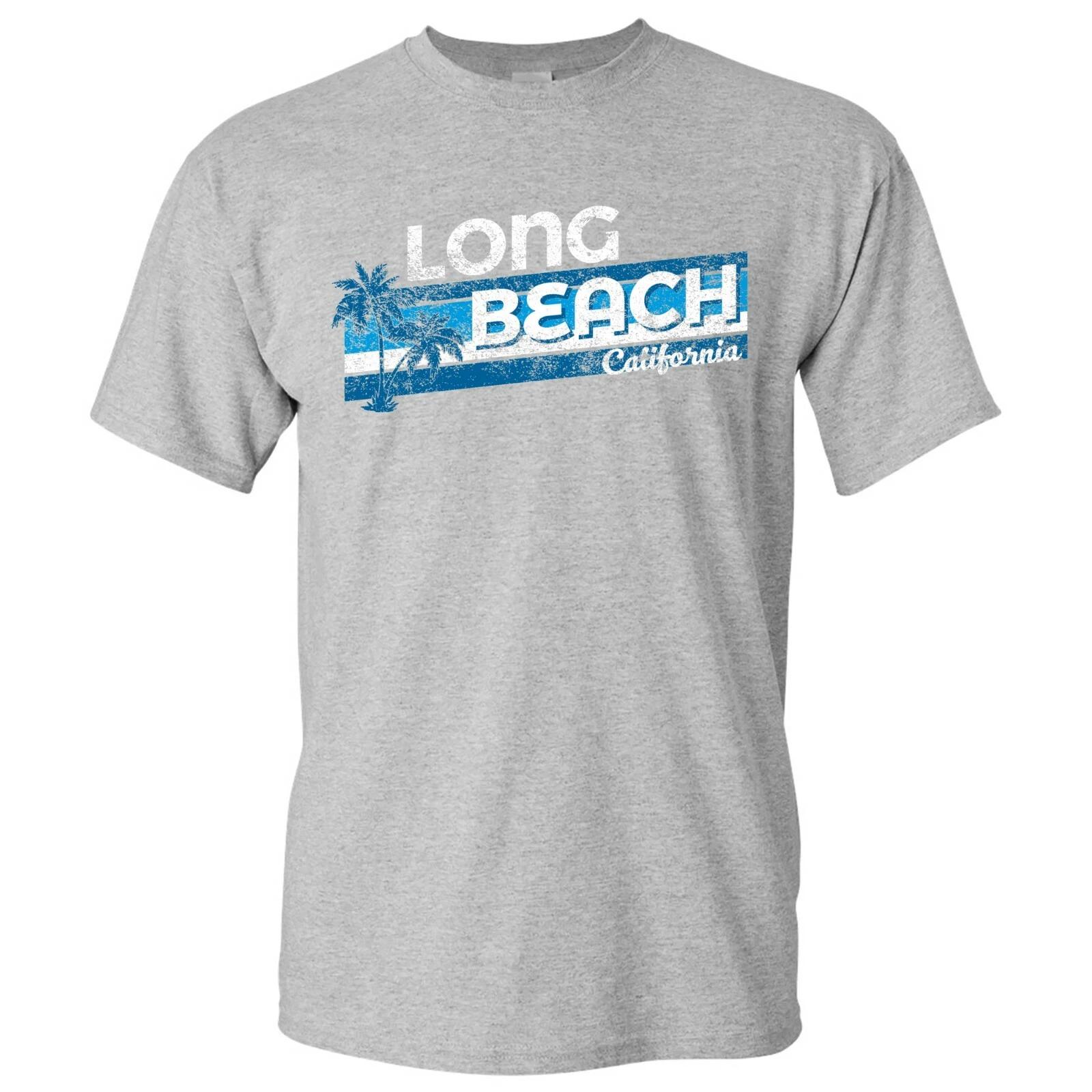 Long Beach Retro Resort - Vacation Holiday Summer T Shirt - Grey S