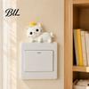 Animal Wall Art for Kids Room Cute Cat Light Switch Sticker, Adorable Kitten Self?Adhesive Socket Panel Concealing Flaw Decor Cover Decor,