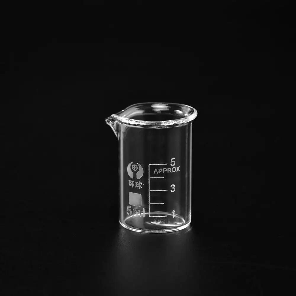 1pc 5ml 10ml 25ml 50ml 100ml Beaker Measuring Glass Beaker Lab Borosilicate Glassware Chemical Experiment