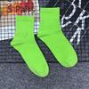 5 Pairs of Tide Solid Colour College Style Sports Mid-calf Cotton Socks Men and Women Couples Short Socks