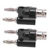 2PCS J.20022 4mm Banana Plug Connector BNC Female to Double Row Banana Connector Adapter