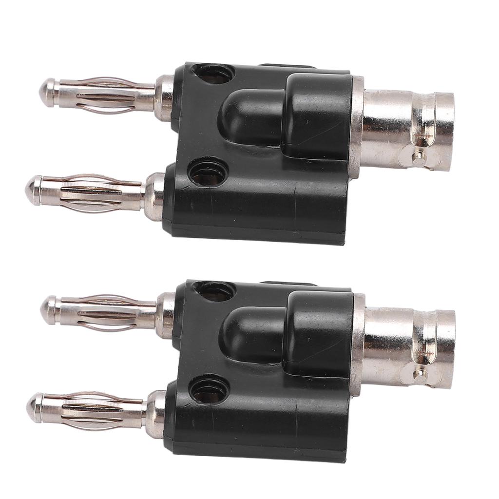 2PCS J.20022 4mm Banana Plug Connector BNC Female to Double Row Banana Connector Adapter