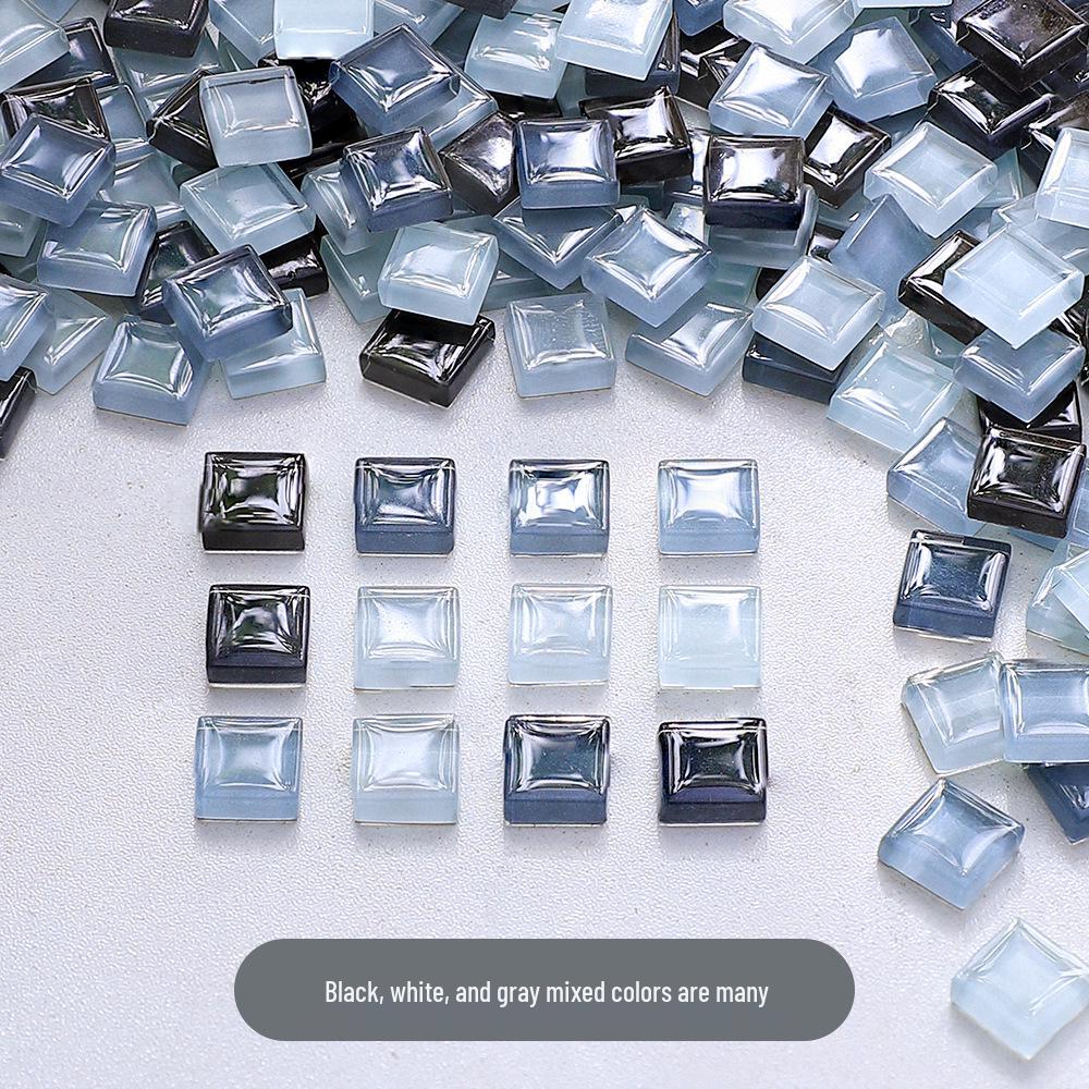 

450 шт. 1 см цветной хрустальной стеклянной мозаичной плитки для творческого детского творчества 1cm Square