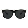 Gucci Square Frame Panel Minimalist Sunglasses Black