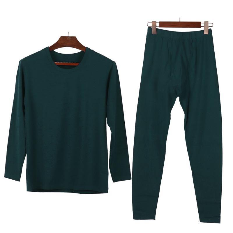 Men's Pure Cotton Round Neck Thermal Underwear Set - Lightweight, Breathable Autumn Bottom Wear