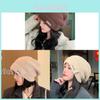 Knitted Hat Women Winter Warmth Windproof High Top Beanie With Letter Design For Casual Fashion